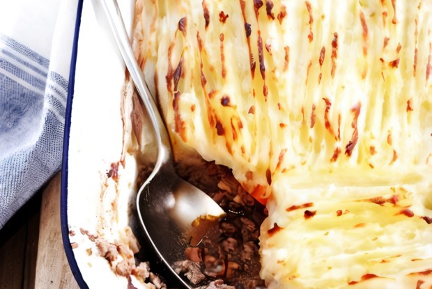 Картофельный пирог с курицей и сыром