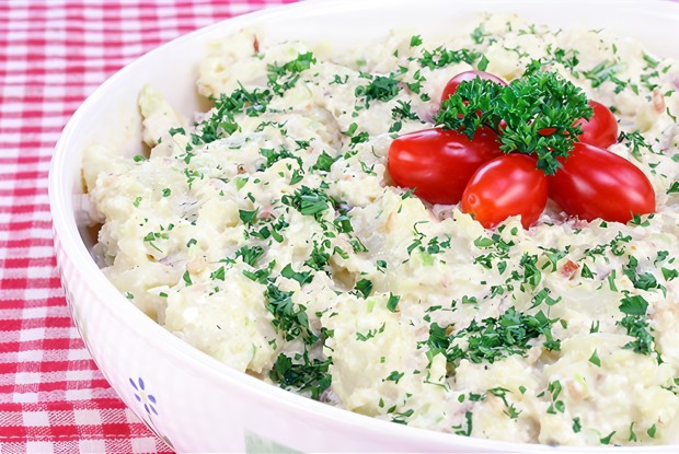 Картофельный салат с индийскими специями