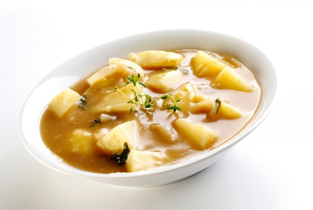 Картофельный суп на мясном бульоне
