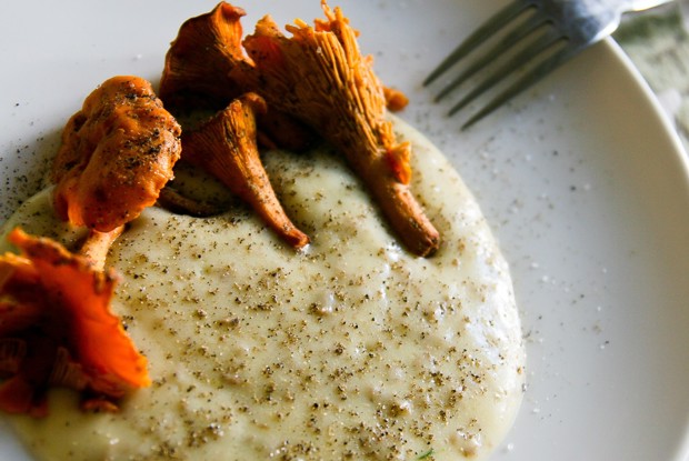 Картофельное пюре с лисичками