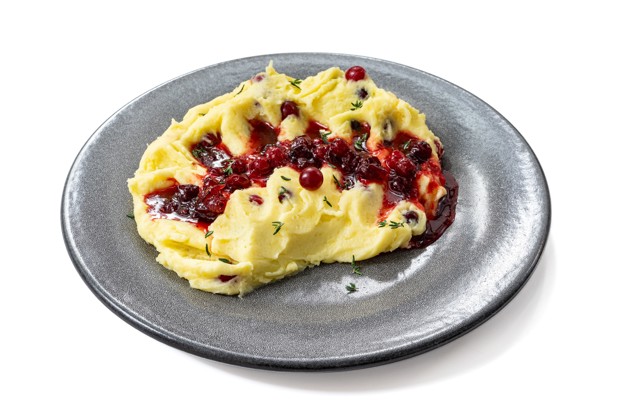 Картофельное пюре с клюквой