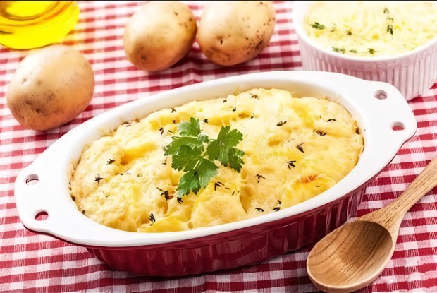 Картофельный гратен с сыром, по-французски