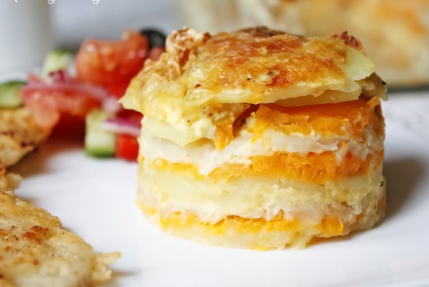 Картофельный гратен.