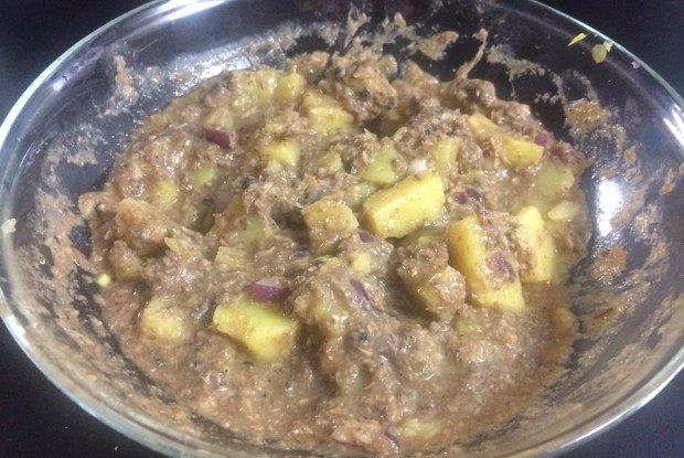 Картофельный салат с килькой