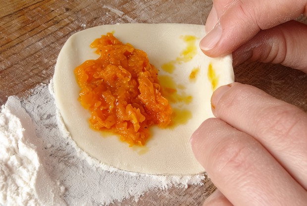 Казахские манты с тыквой