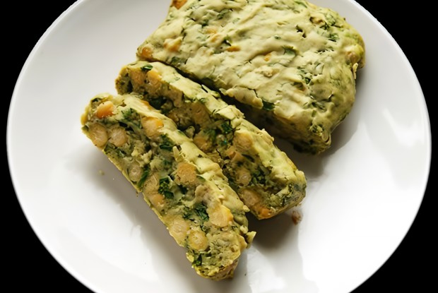 Кекс из нута и шпината