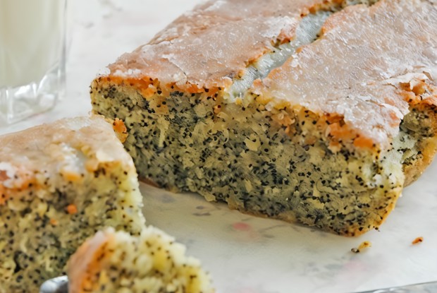 Кекс с лимонной цедрой и маком