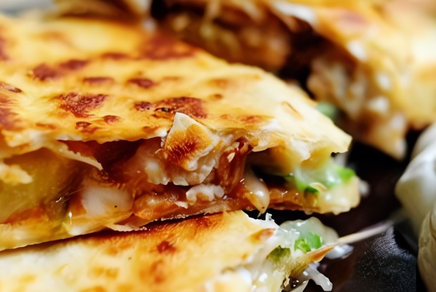 Кесадилья с курицей и эмменталем