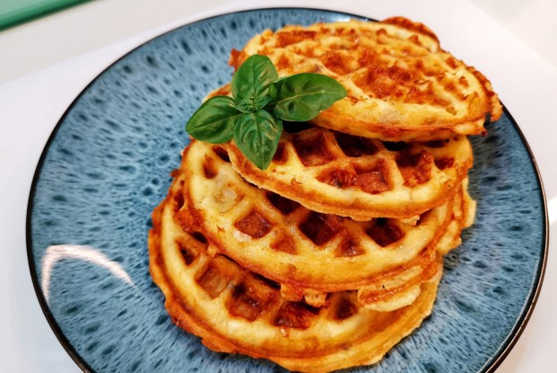 Кето-вафли с грибами