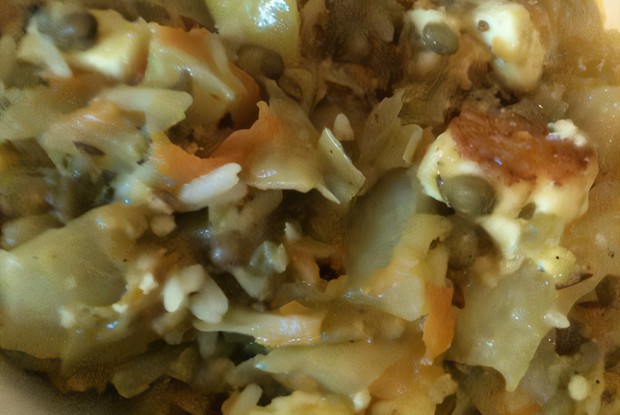 Кичри с машем, рисом и адыгейским сыром