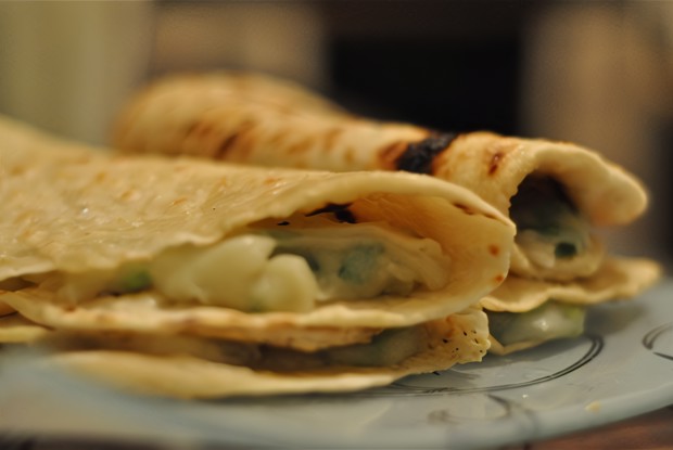 Кыстыбый с зеленым луком