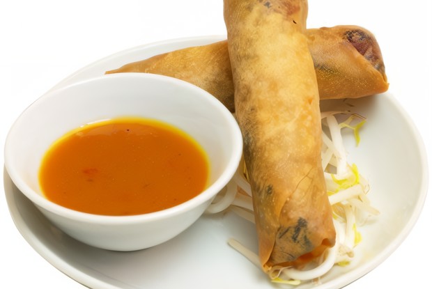 Китайские весенние роллы с грибами и рисом