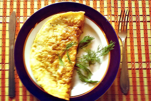 Классический омлет с зеленью