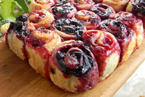 Клюквенный разборный пирог