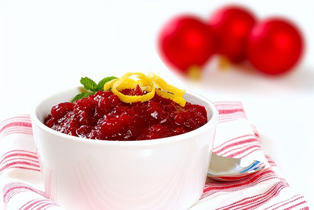 Клюквенно-мандариновый соус с имбирем и изюмом