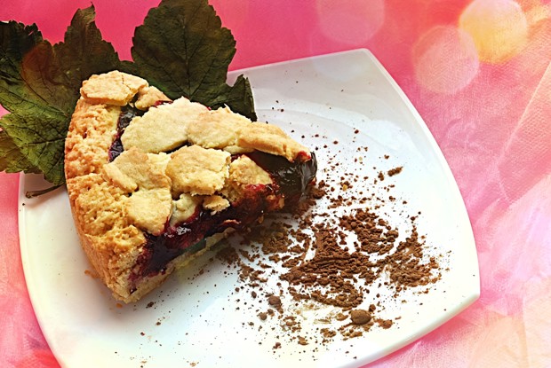 Клубничный пирог на песочном тесте