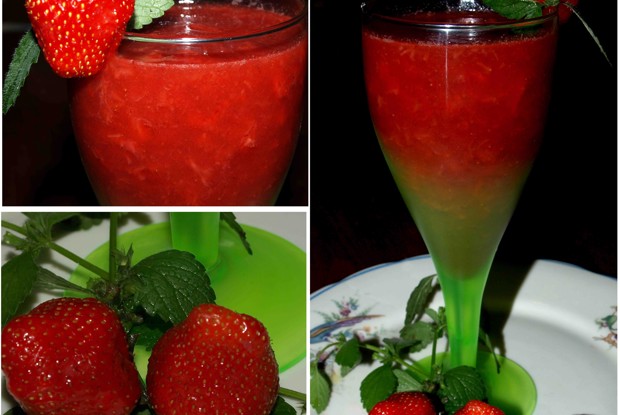 Клубничный суп с имбирем