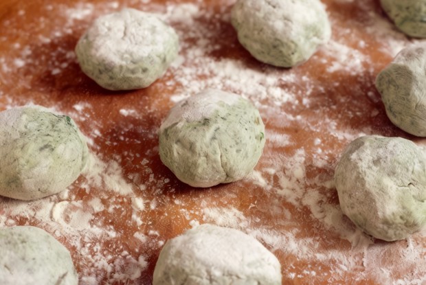 Кнедлики с зеленью