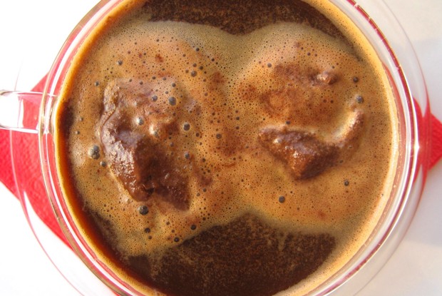 Кофе гляссе с шоколадным шербетом