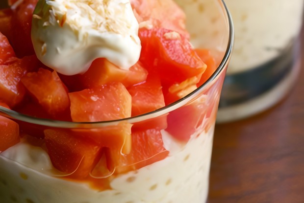 Кокосовая тапиока с папайей