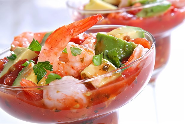 Коктейль из креветок с авокадо