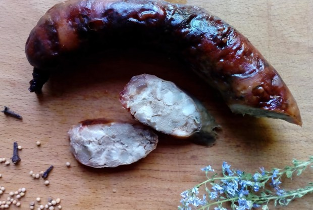 Колбаса домашняя со свининой и куриными грудками