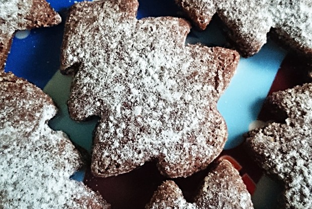 Корично-шоколадное новогоднее печенье