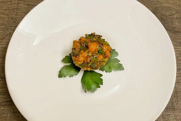 Корзинки из горбуши с зеленью