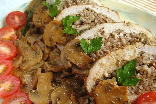 Котлеты фаршированные гречкой и грибами