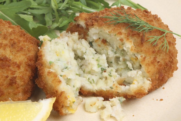 Котлеты из камчатского краба с горчичным соусом