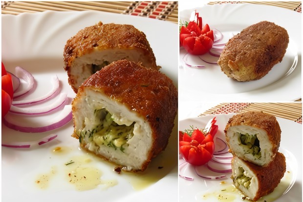 Котлеты из курицы с сыром и укропом