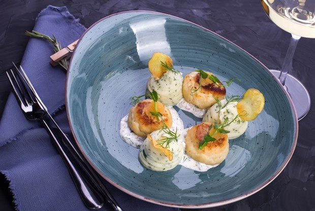 Котлеты из щуки с трюфельным пюре и картофелем