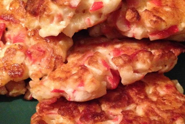 Крабовые оладьи