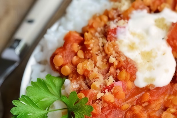 Красная чечевица с чили