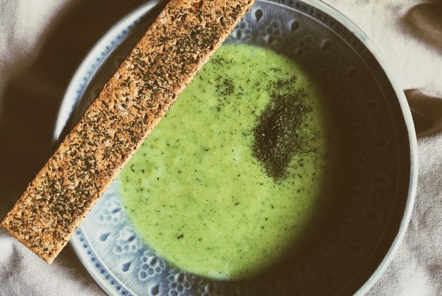 Крем-суп из брокколи и стручковой фасоли