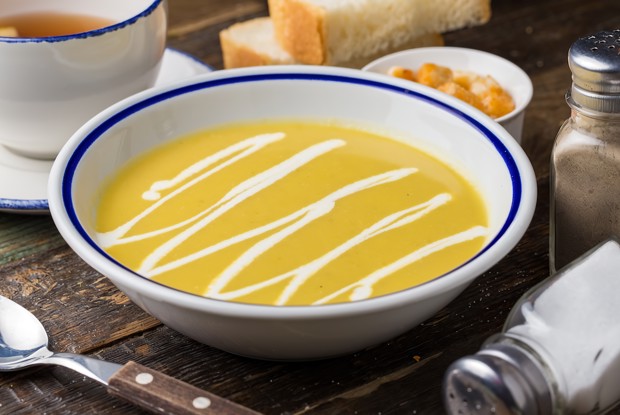 Крем-суп из копченого кабачка