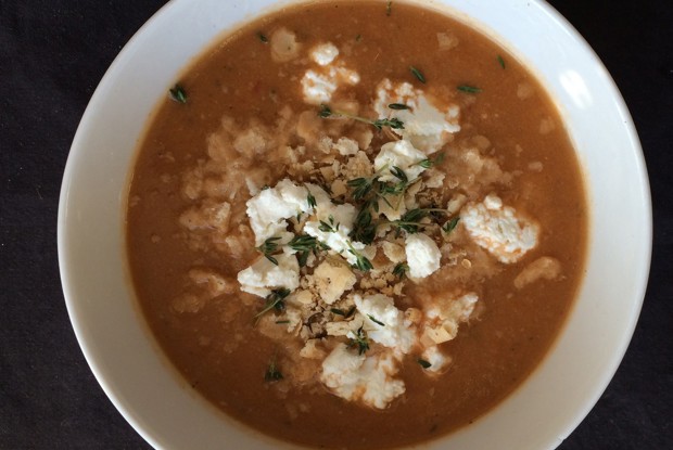 Крем суп из запеченных баклажанов