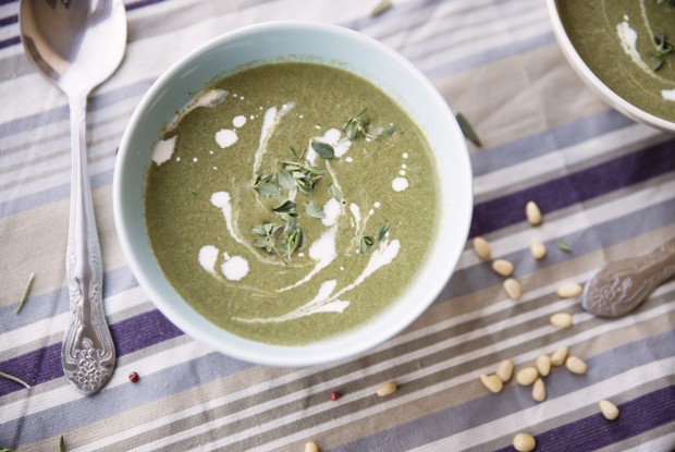 Крем-суп со шпинатом в мультиварке