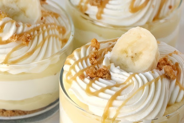 Кремовый бананово-карамельный десерт