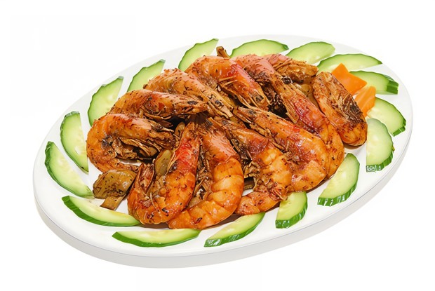 Креветки с имбирем и хересом