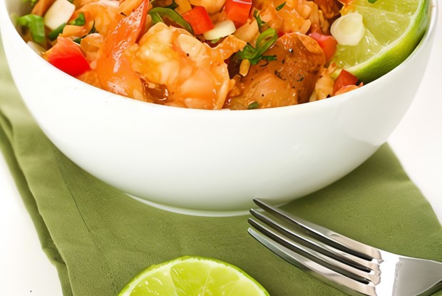 Креветки с текилой и лаймом
