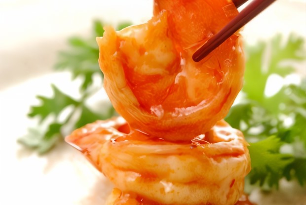 Креветки в апельсиновым соусе