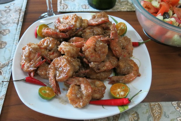 Креветки в сливочном соусе (Butter prawns)