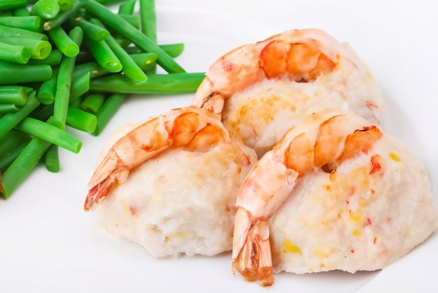 Крокеты из белой рыбы с креветками