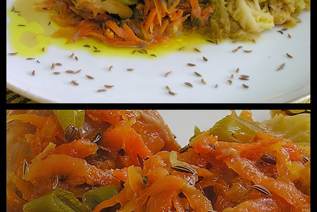 Кролик по-молдавски с морковью и тмином