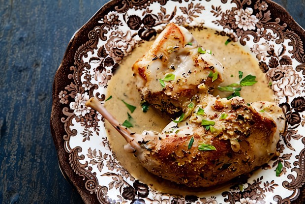 Кролик в сливочном соусе