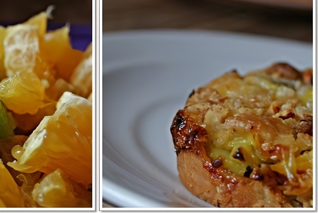 Крошка с киви и апельсином