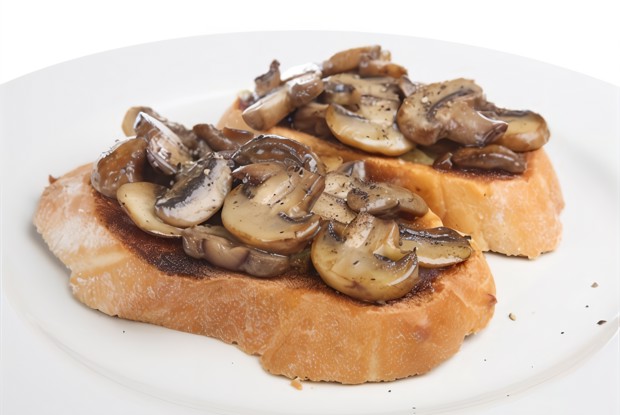 Кростини с грибами