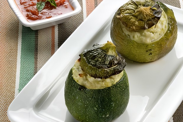 Круглые кабачки с рикоттой