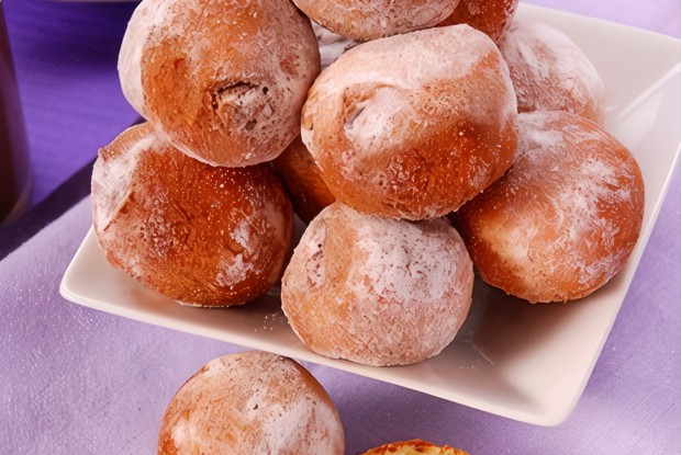 Круглые творожные пончики